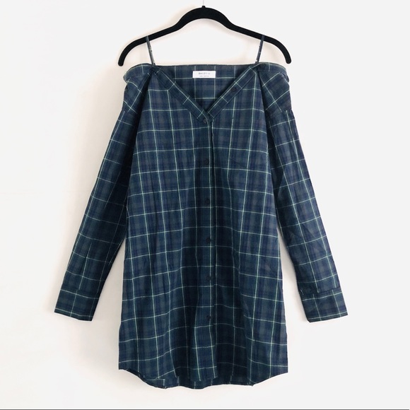 Bailey 44 Anglin Off Mini Dress Plaid Green XS NWT - Picture 3 of 14